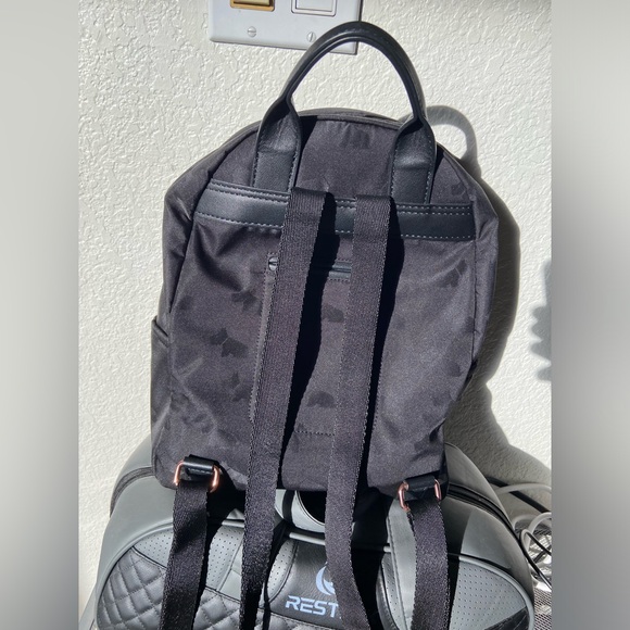 EUC Radley London Small Black Backpack, Dog Print - Picture 4 of 10